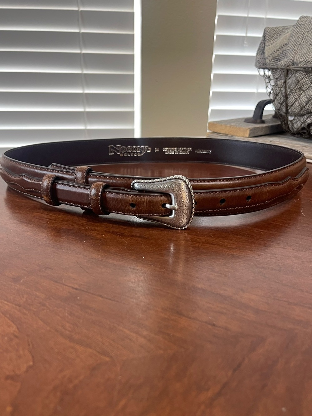 Nocona Mens Top Hand Ranger Western Belt Brown N2476802